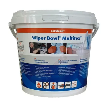 Preview: zetClean Wiper Bowl Multitex im Spendereimer 72 feuchte Reinigungstücher, 25 x 25 cm
